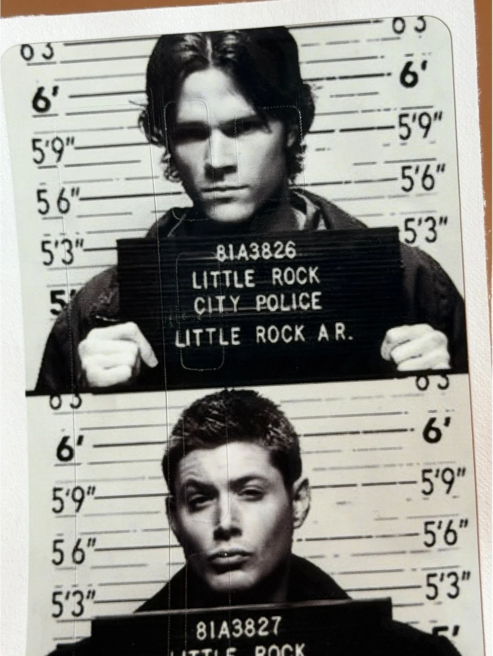 SPN mug shot photos credit card sticker 4 pack